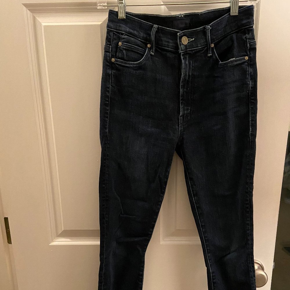 MOTHER Stunner Frayed Step Hem Skinny Jeans 26